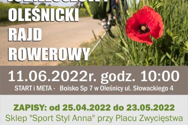 Jubileuszowy Rajd Rowerowy już 11 czerwca! Zapisy trwają